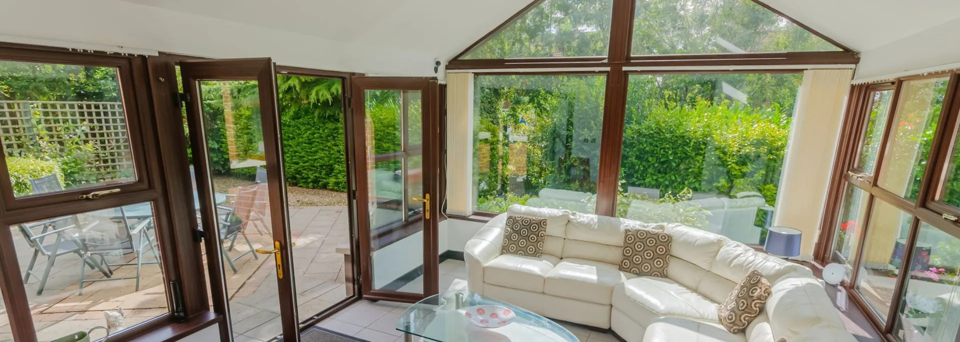 Picture of the inside of a solid roof conservatory. Picture of the inside of a solid roof conservatory.