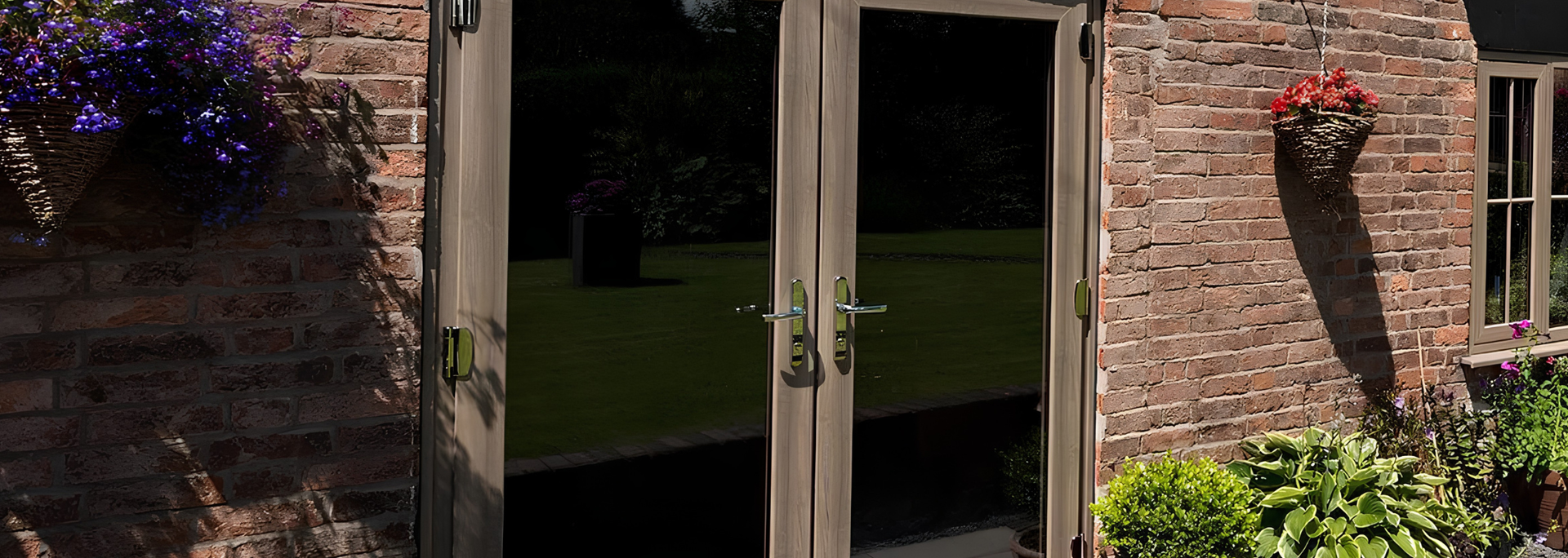Picture of a French door. Picture of a French door.