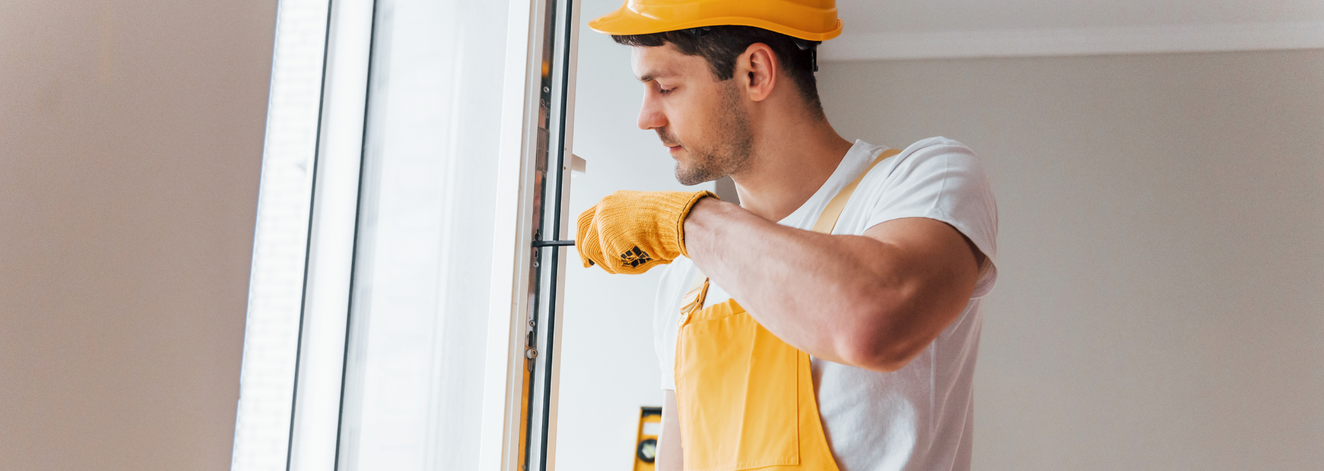 Picture of a window installation. 