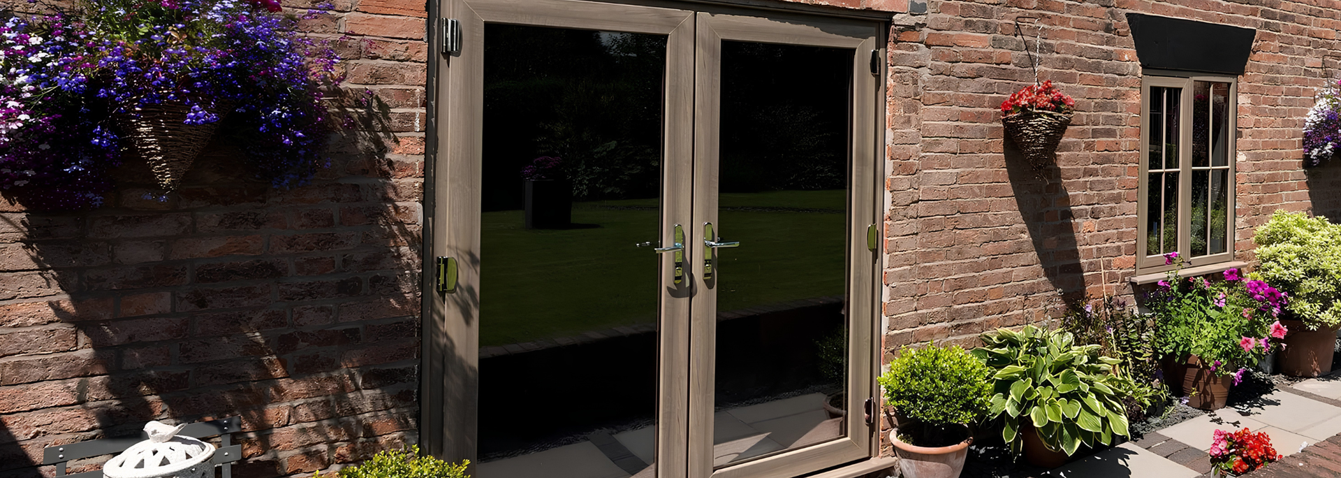 Picture of heritage style patio doors. 