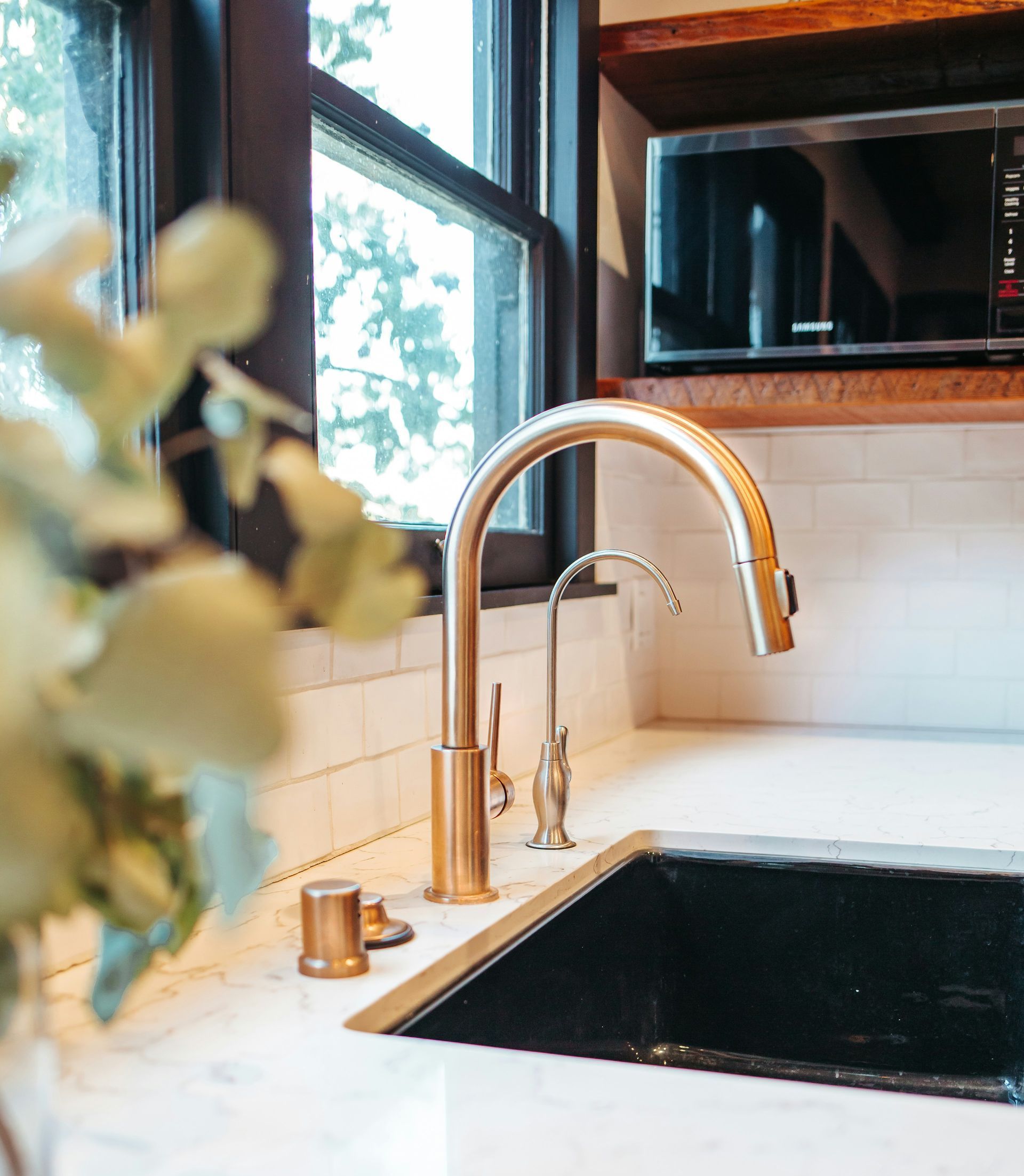 Image of a kitchen faucet