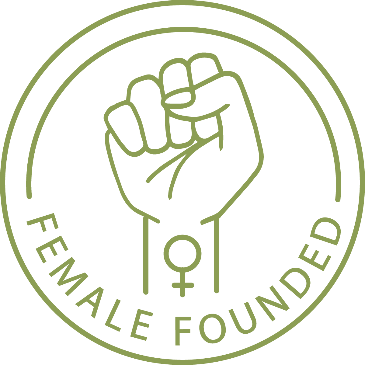 Female founded badge