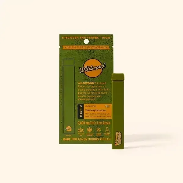 Green Wildwood vape pen and package with