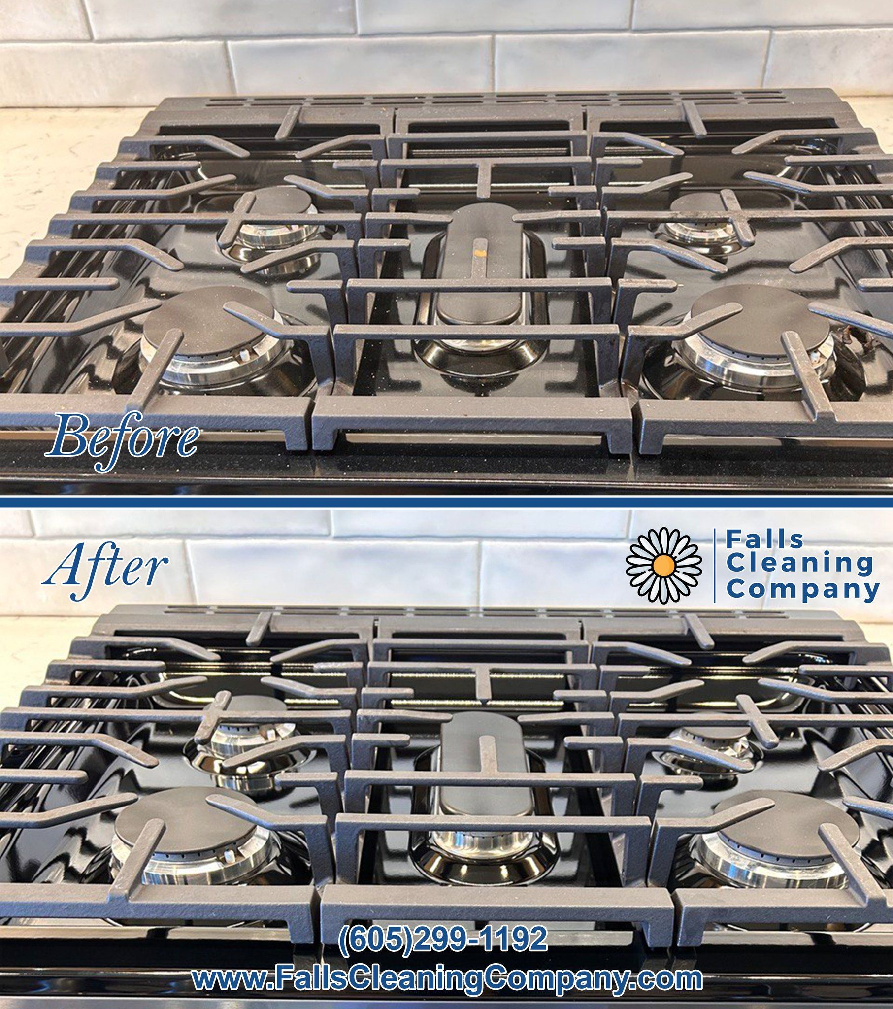 Before and After Picture of a Stove Top Oven.