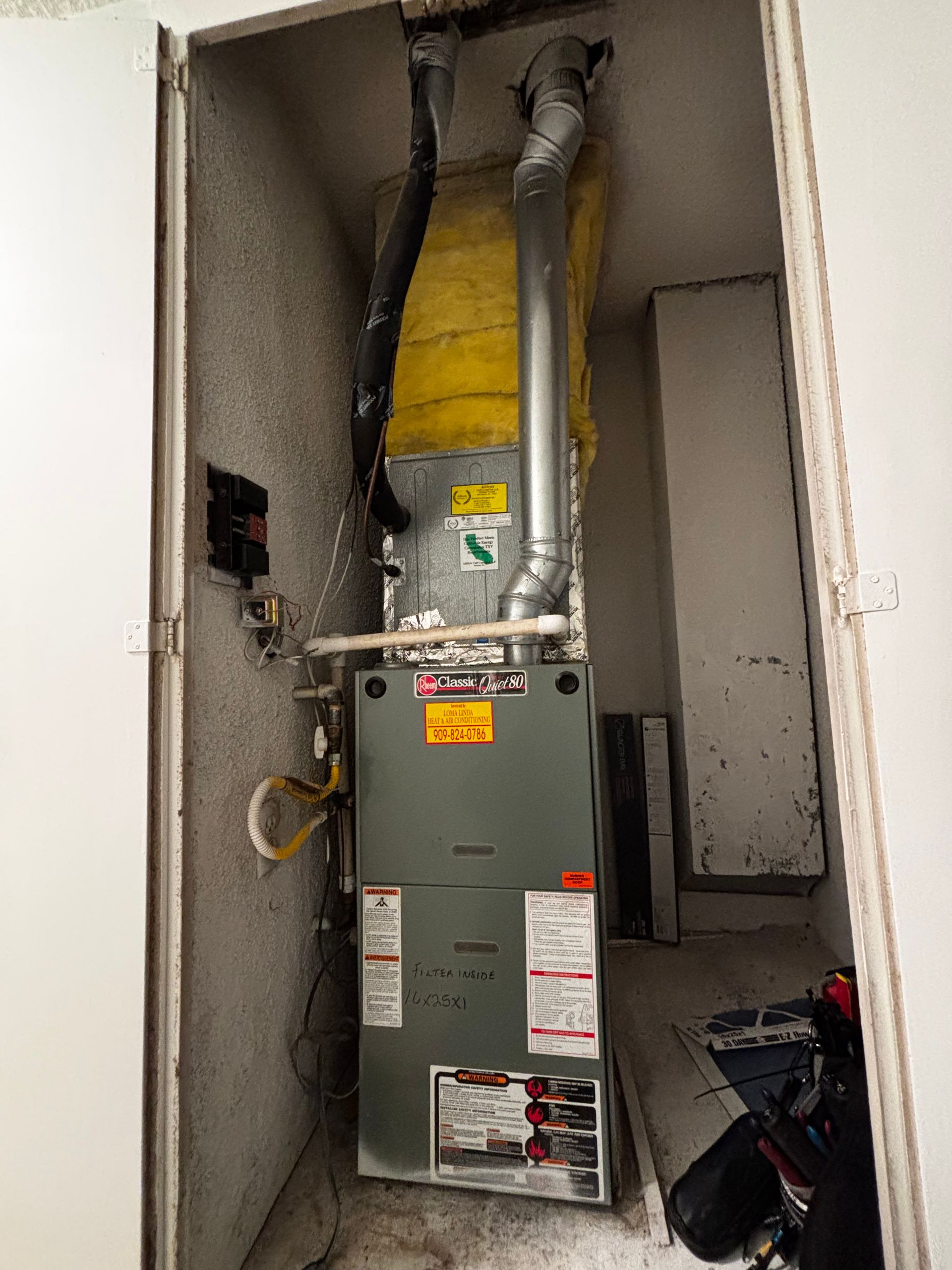 Before - Heating System Upgrade Grand Terrace CA