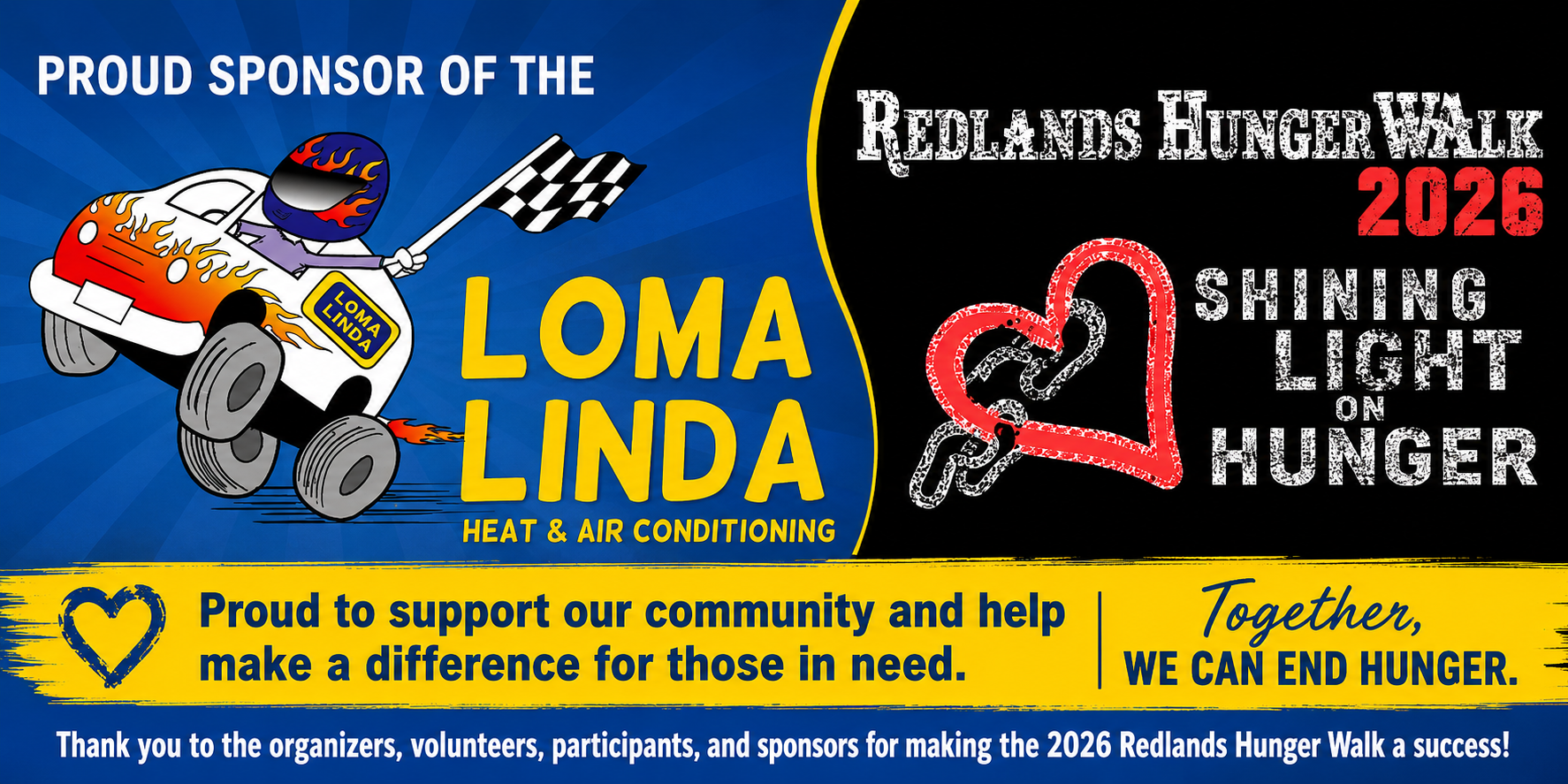 Loma Linda Heat & Air — Proud Sponsor of the 2026 Redlands Hunger Walk