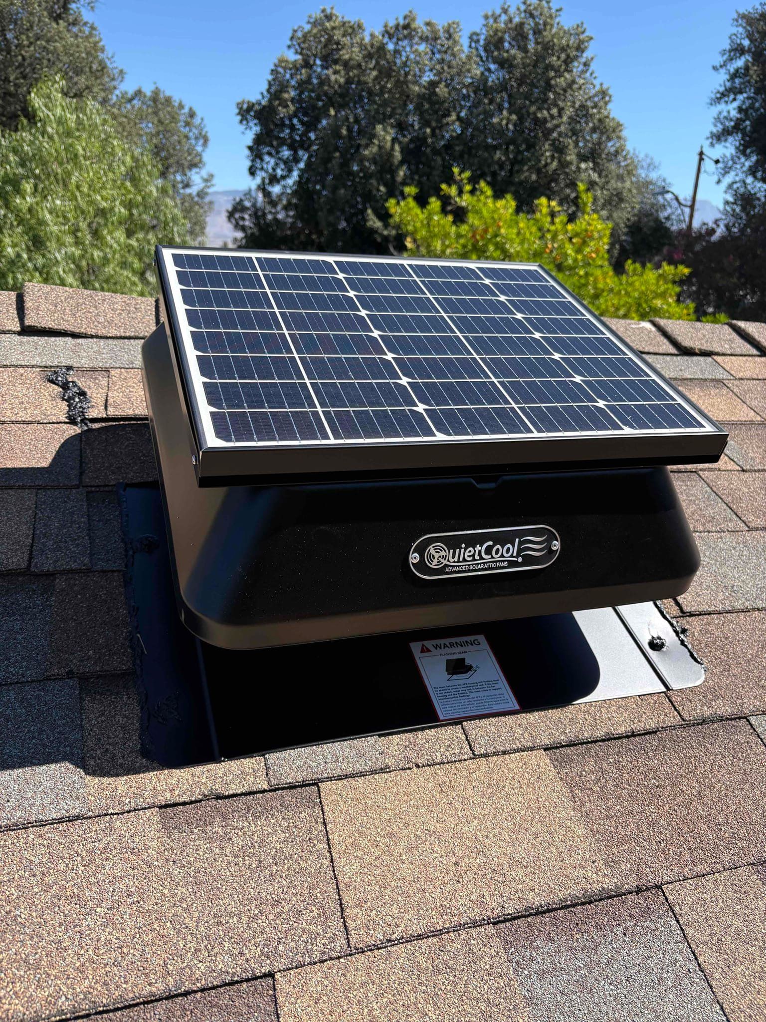 After - Solar Powered Attic Fan Redlands CA