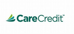 CareCredit CareCredit logo with green and teal leaf design and dark green text.