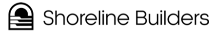 a black and white logo for shoreline builders