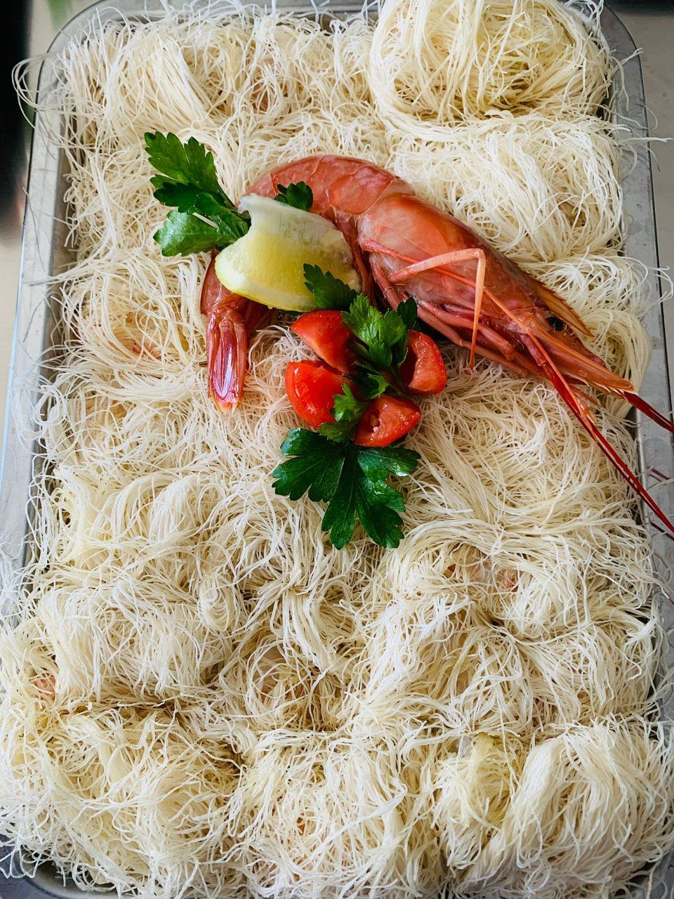 spaghetti con gli scampi