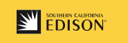 The southern california edison logo is on a yellow background.