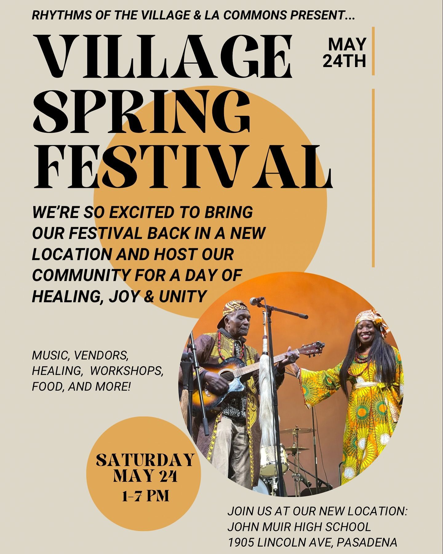 A poster for the village spring festival on saturday may 29th