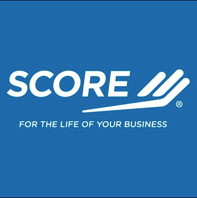 Score for the life of your business logo on a blue background