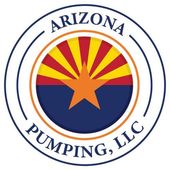The logo for Arizona Pumping is a circle with a star in the middle.