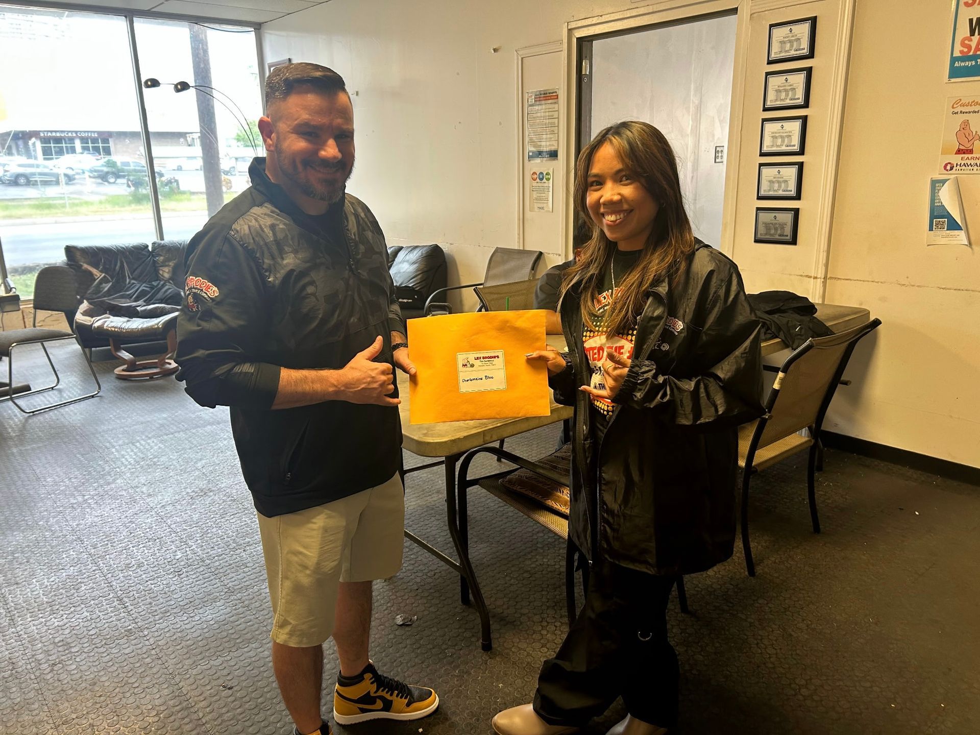 Lex Brodie's award for Bradley Fermin Employee of the Quarter July 2024 to September 2024 | Lex Brodies