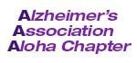 The logo for the alzheimer 's association aloha chapter. | Lex Brodies