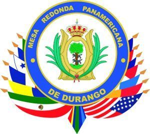 Logo: Blue circle with text 