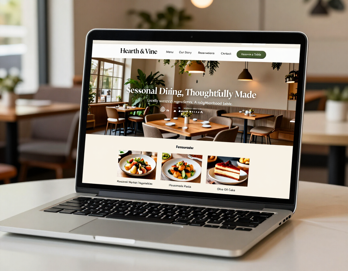 Harbor & Vine Co. restaurant website