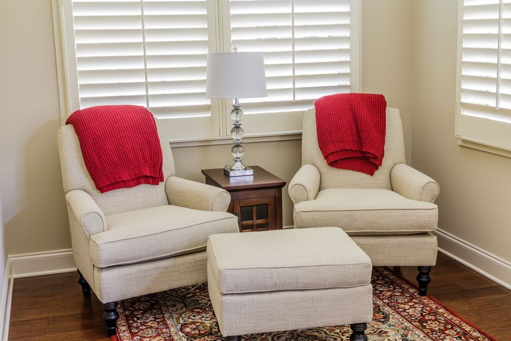 A Shutter Behind The Two Chairs — Smith Aluminium In Charlestown, NSW