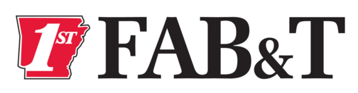 The logo for FAB&T that is red and black