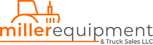 Miller Equipment & Truck Sales LLC logo in orange and gray with stylized truck graphic