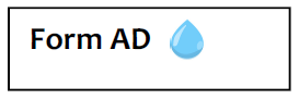 Modulo AD con icona a goccia d'acqua blu