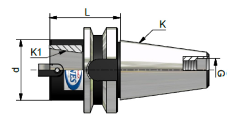 Disegno tecnico di un raccordo meccanico conico con dimensioni e dettagli della sezione trasversale indicati.