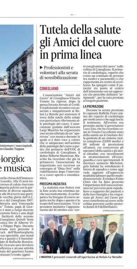 articolo che parla dello studio legale Maschio