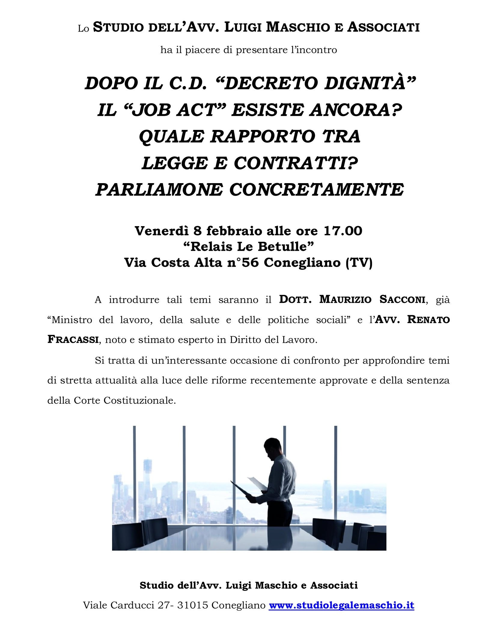 decreto dignità, convegno