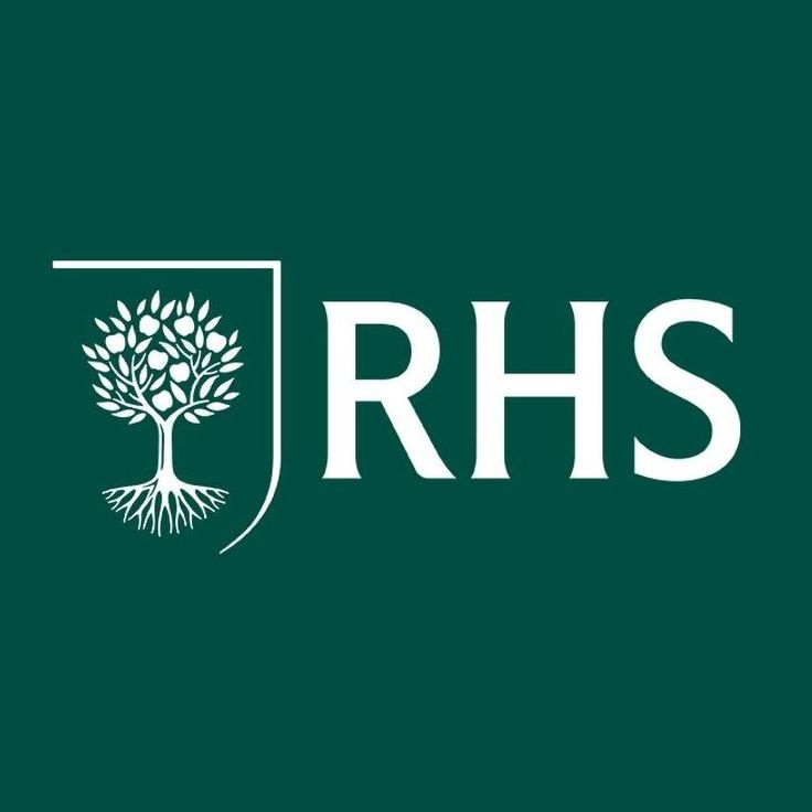 White RHS logo with a tree symbol on a green background.