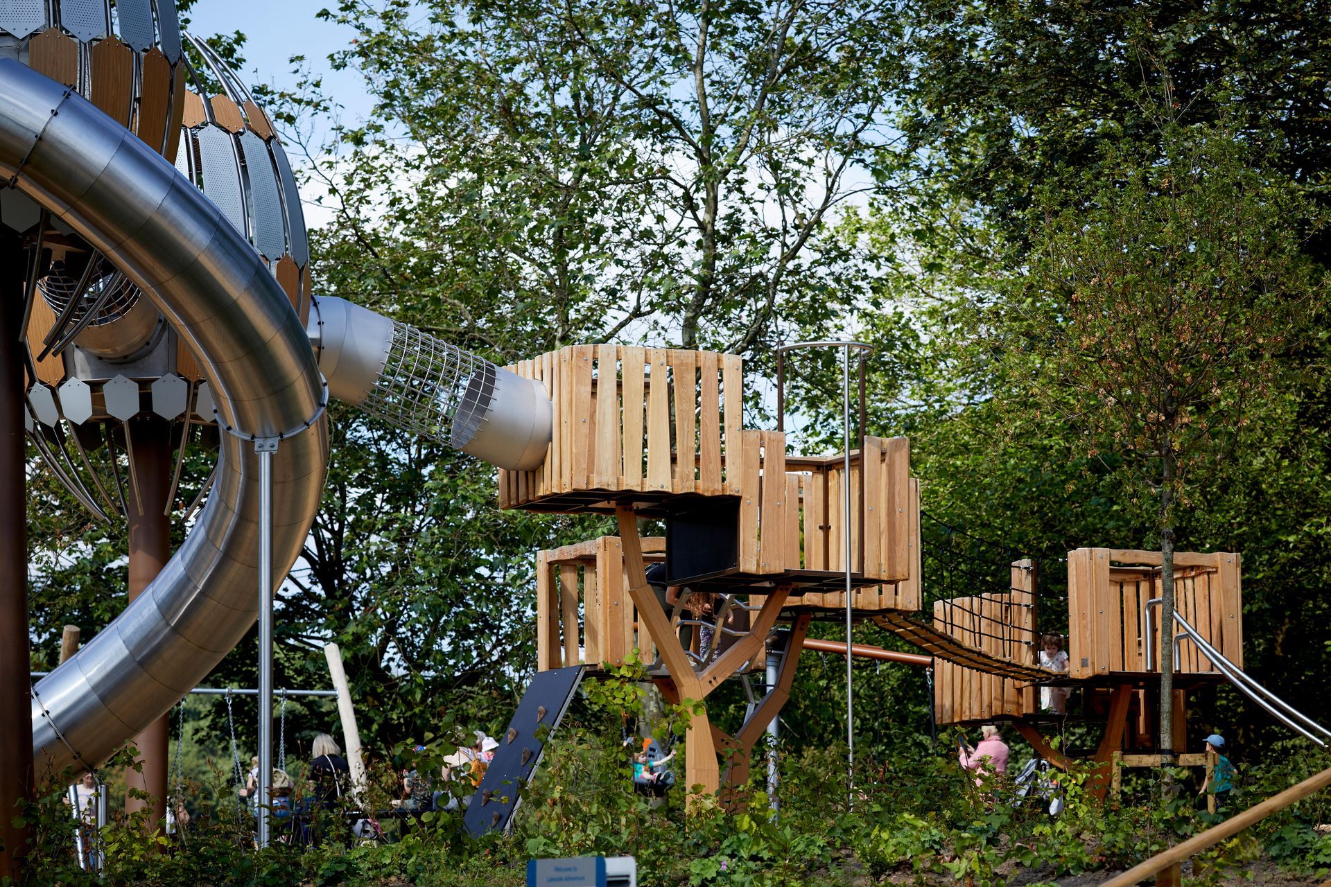 Seed pod play structures built by Massey & Harris for Davies White & Manchester City Council 
