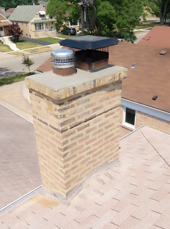 Brick Chimney repair in the Chicago area