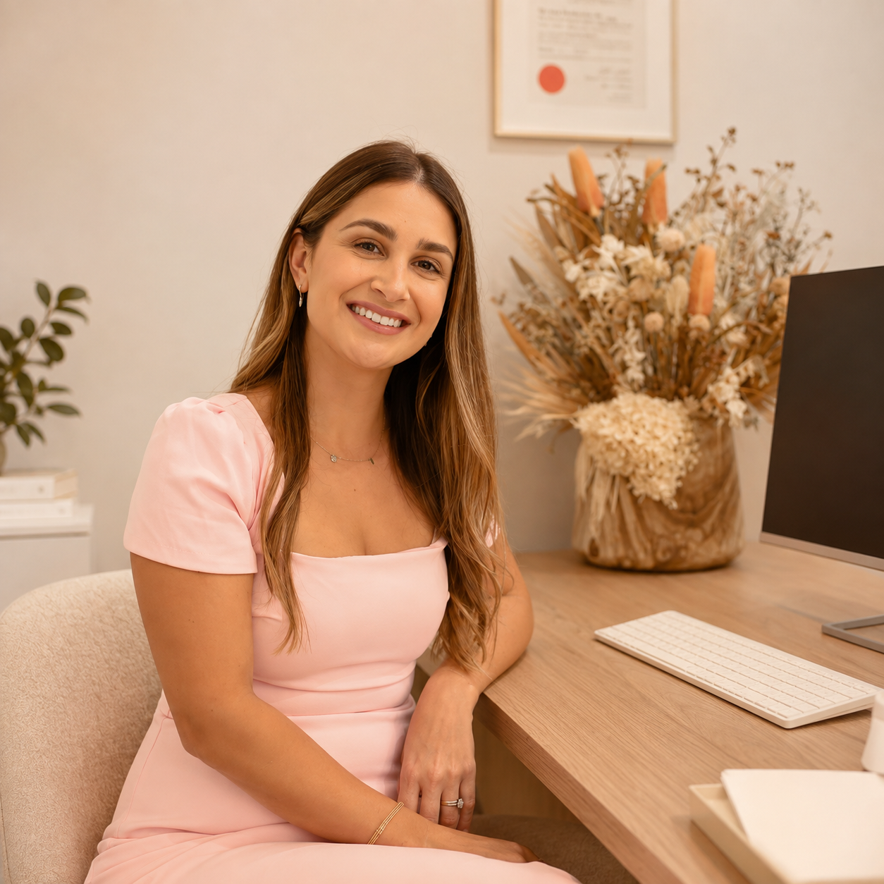 Seda Sanli, Principal Lawyer at Airlie Legal, at her desk