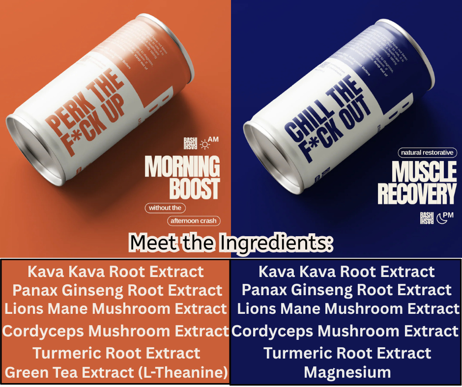 Two cans labeled 