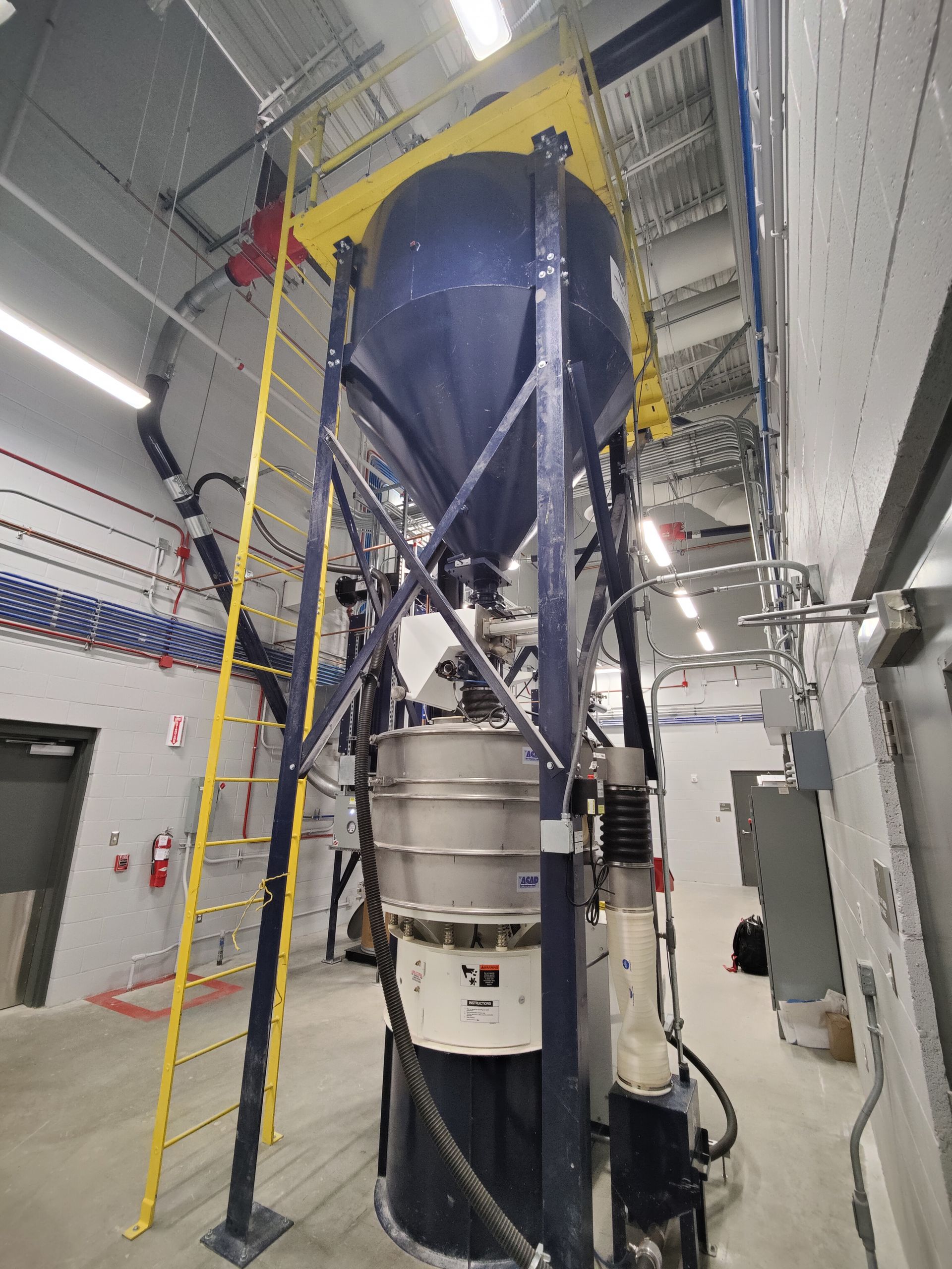 VES high density particle separator installed inside facility