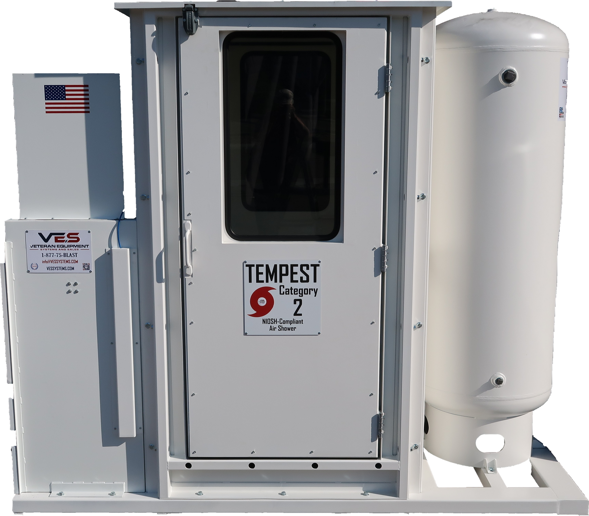 VES white personnel air shower
