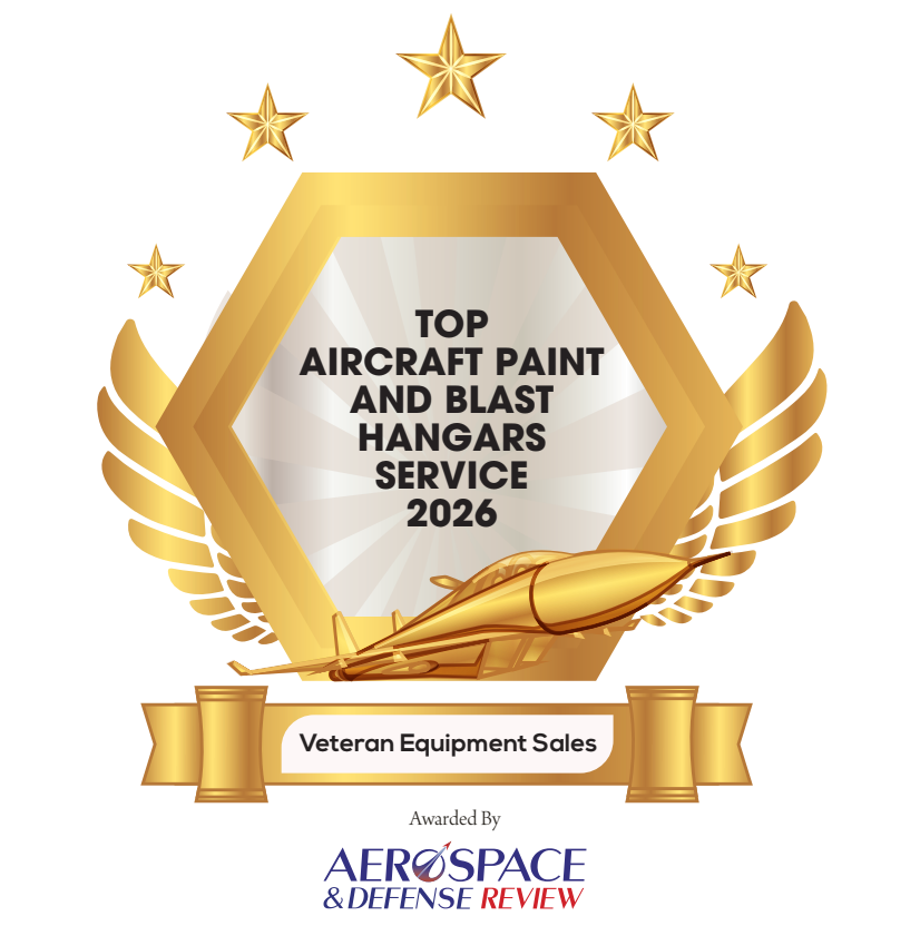Veteran Equipment Sales award for Top Aircraft Paint and Blast Hangars Service 2026 from Aerospace & Defense Review.