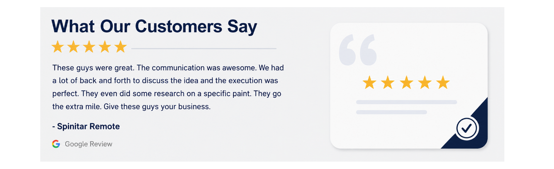 Google review from Yolonda Bodden displayed in a branded VES customer review graphic with five-star rating and quote card.