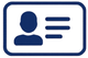Identification badge icon for qualified personnel