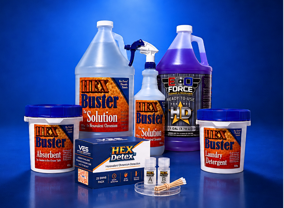 Hex Buster cleaning and detection products.