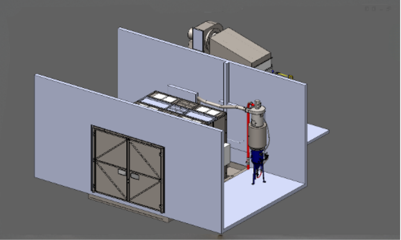 Rendering of a custom blast facility.