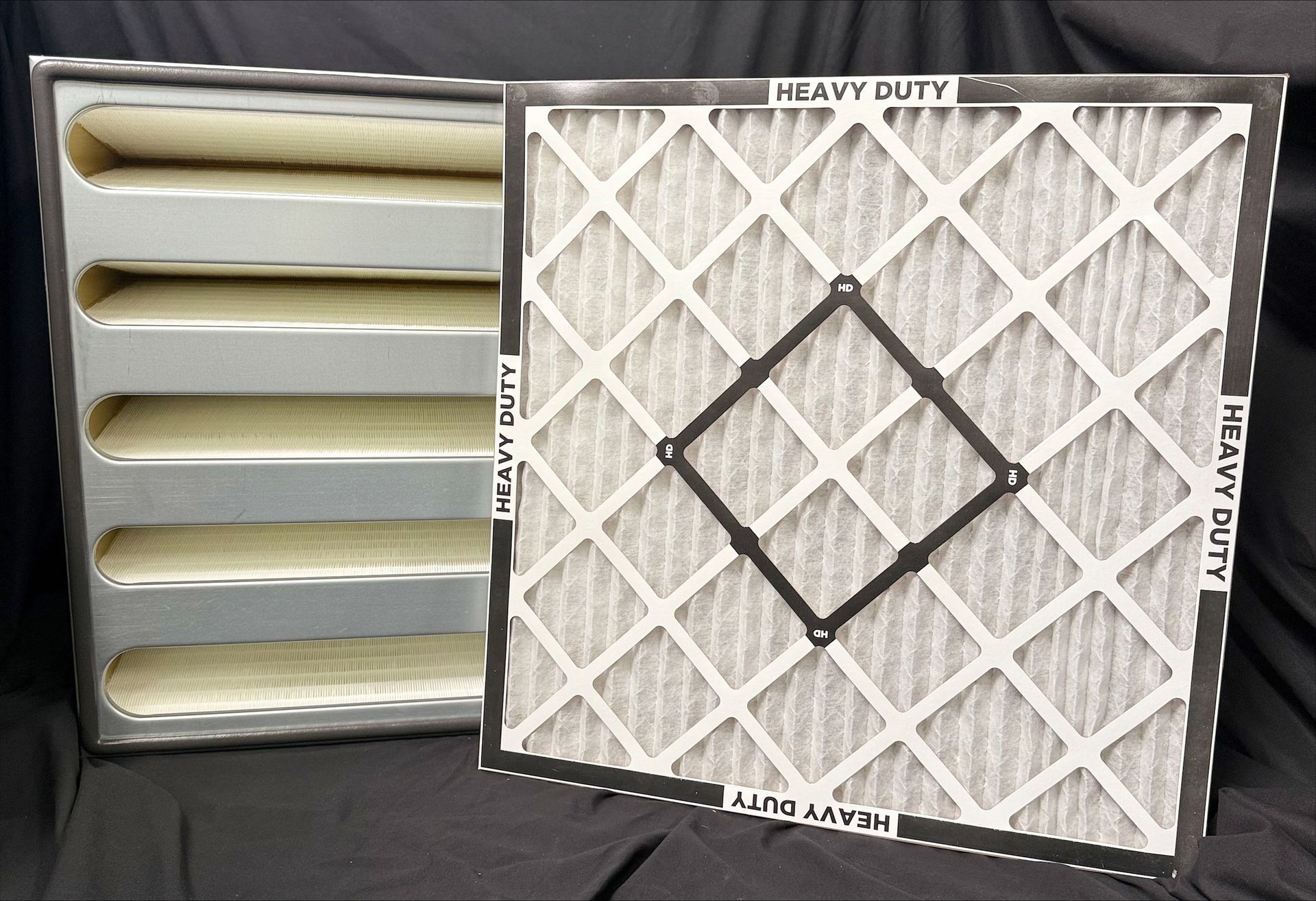 Clean pleated air filters.