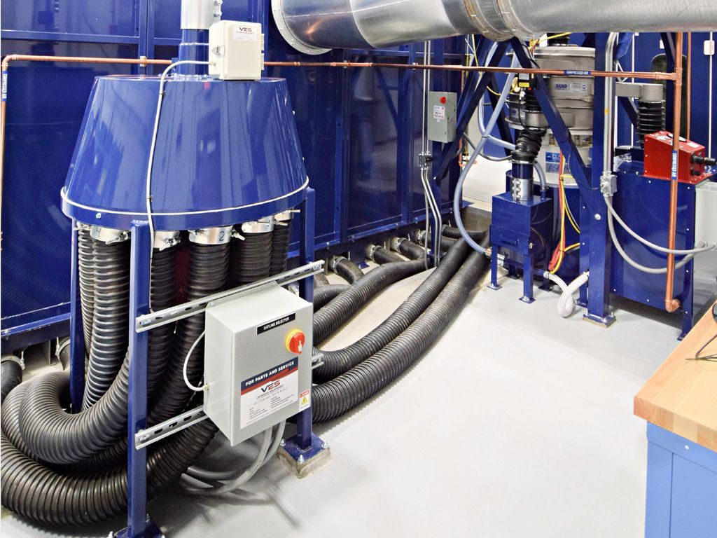 VES abrasive floor recovery system inside facility