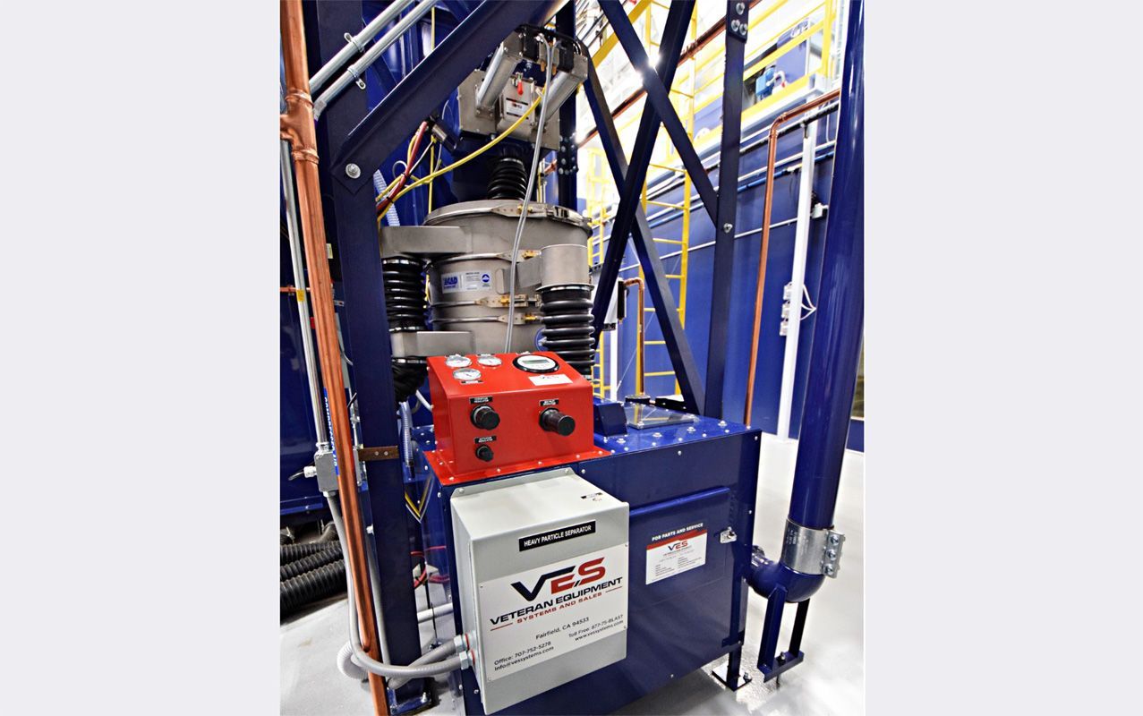 VES high density particle separator installed inside facility