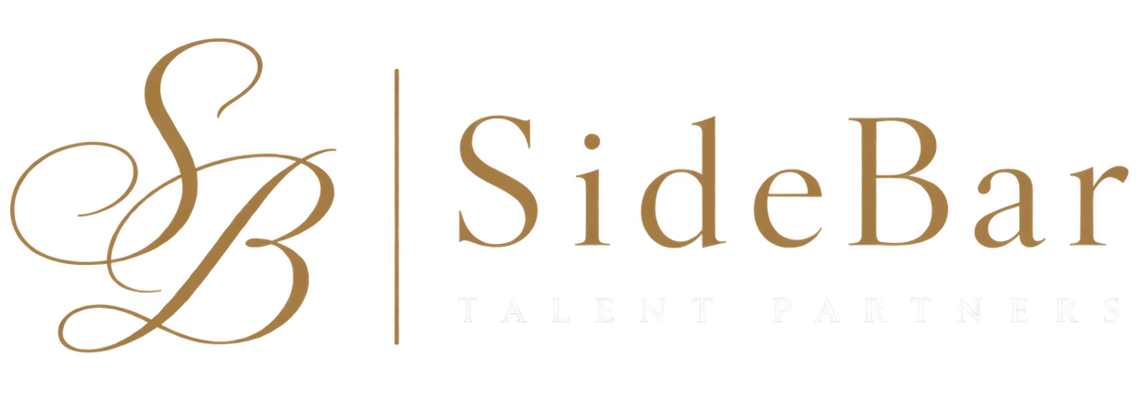 Gold SideBar logo with stylized SB monogram and vertical line on a white background