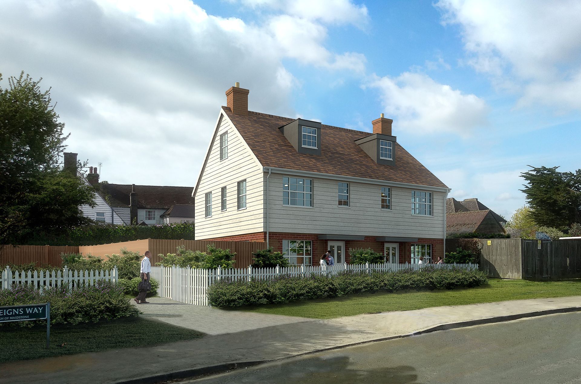 Marden House Outside Sketch