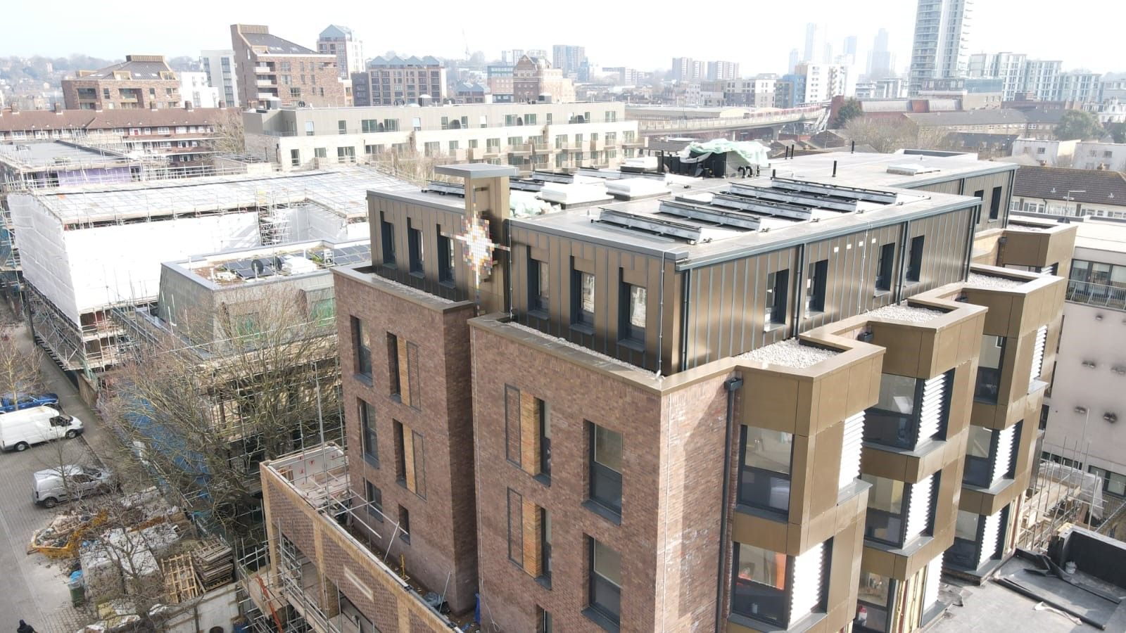 The Bear Community Centre and Residence bird's-eye view
