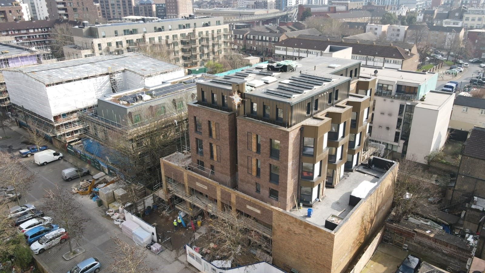 The Bear Community Centre and Residence bird's-eye view