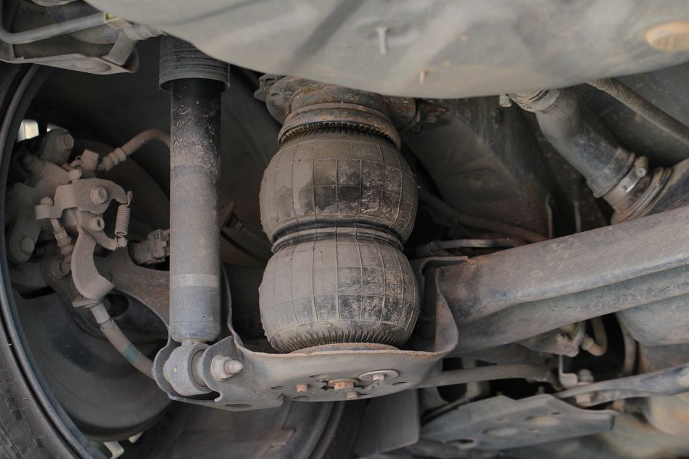 Undercarriage View of an Air Suspension System on a Vehicle — Mareeba Motors In Mareeba, QLD