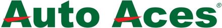 Auto Aces logo in green text with a red bar through the